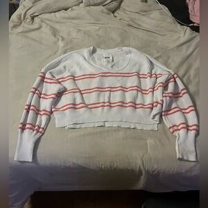 Aerie White Textured Knit Sweater